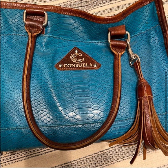 Leather Consula Blue and Green Interior Marfa
Collection Purse - Picture 5 of 7